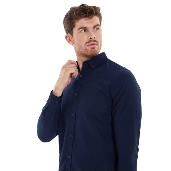Threadbare Herr Oxford Regular Skjorta (2-pack) M Marinblå/Denim Navy/Denim M