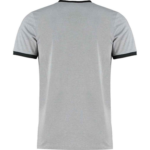 Kustom Kit Herr Ringer Fashion T-Shirt M Svart/Ljusgrå Marl Black/Light Grey Marl M