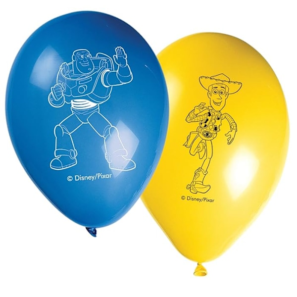 Toy Story Woody Ballonger (8-pack) One Size Blå/Gul Blue/Yellow One Size