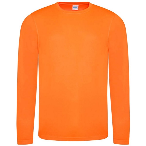 AWDis Cool Mens Moisture Wicking Långärmad T-Shirt M Electri Electric Orange M