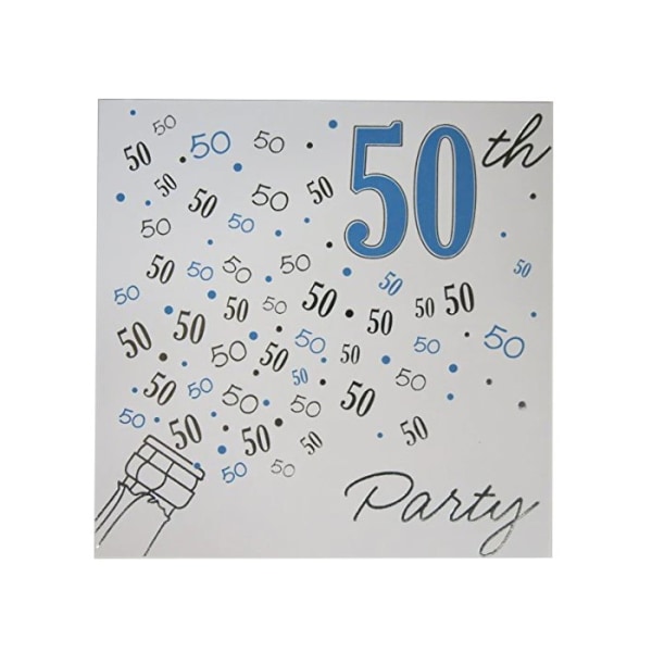 Hambledon 50-års inbjudningar (paket med 6) One Size Vit/ White/Blue/Black One Size
