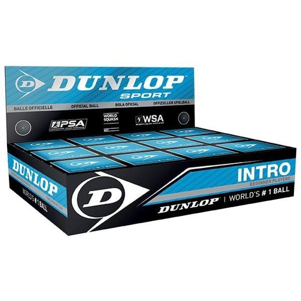Dunlop Intro Squashbollar (12-pack) One Size Svart Black One Size