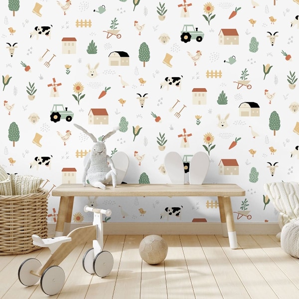 Muriva My Kingdom Country Farm Tapet 10m x 53cm Multifärgad Multicoloured 10m x 53cm