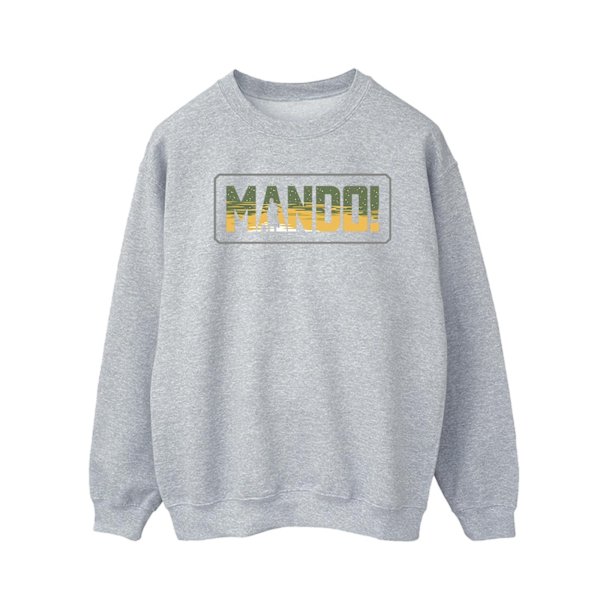 Star Wars Herr The Mandalorian Mando Cutout Sweatshirt XL Sport Sports Grey XL