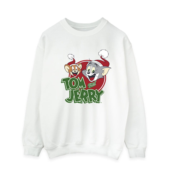 Tom And Jerry Julmössa Logotyp Sweatshirt M Vit White M