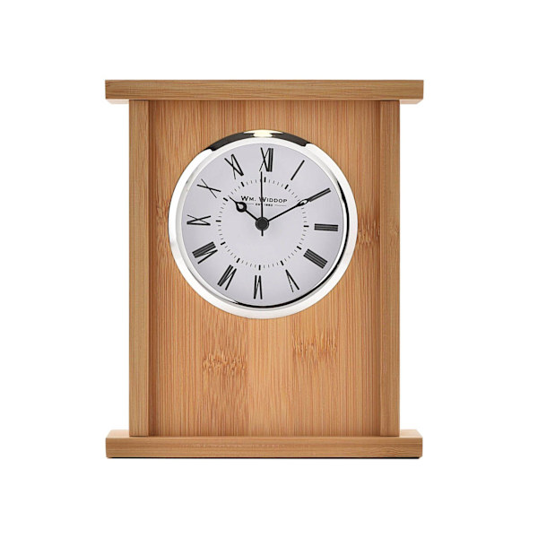 Wm.Widdop Bambu Trä Mantel Klocka One Size ek oak One Size