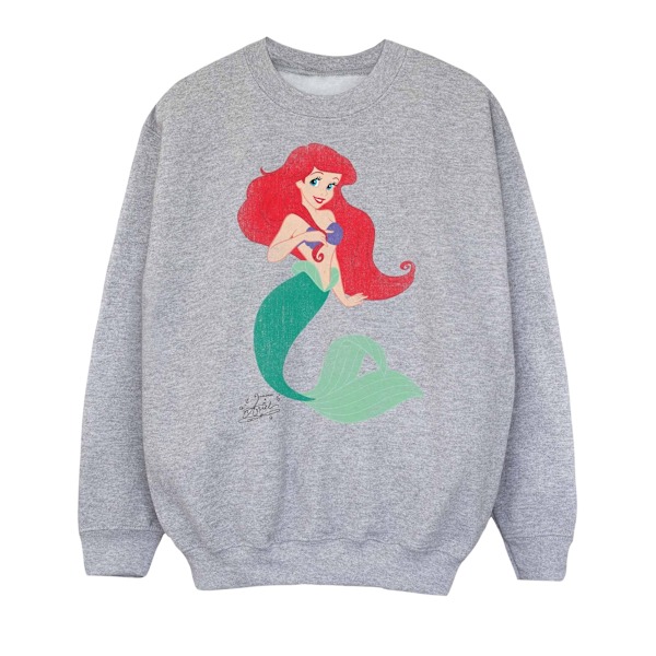 Disney Princess Girls Classic Ariel Sweatshirt 5-6 år Sport Sports Grey 5-6 Years