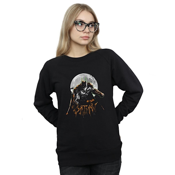 DC Comics Dam/Kvinnor Batman Arkham Knight Halloween Moon Sweatshirt Black L