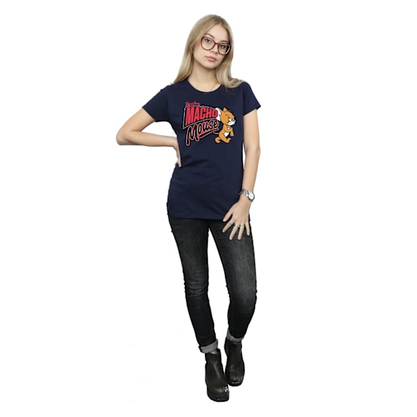 Tom And Jerry Dam/Dam Macho Mouse Bomull T-shirt M Marinblå B Navy Blue M