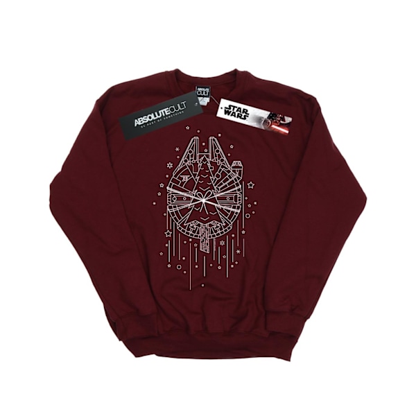 Star Wars Herr Millennium Falcon Julgran Leverans Sweatshirt Burgundy L