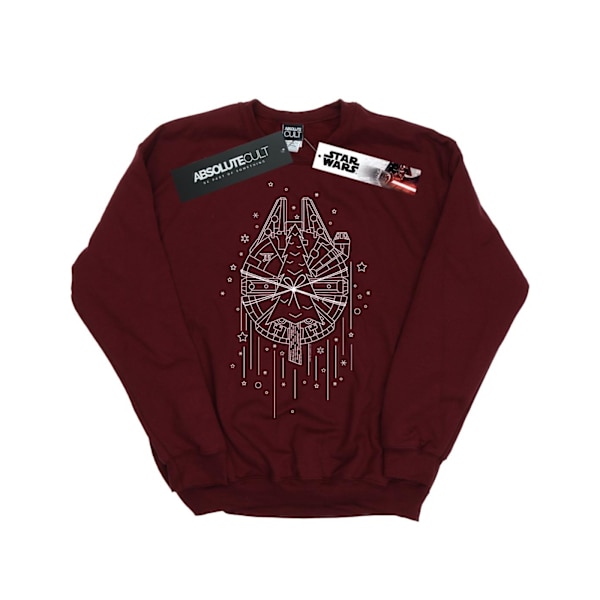 Star Wars Herr Millennium Falcon Julgran Leverans Sweatshirt Burgundy S