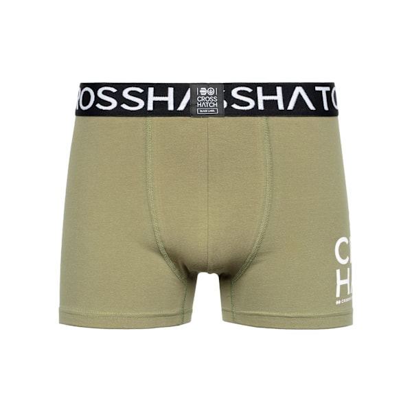 Crosshatch Herr Gridline Boxer Shorts (3-pack) M Grön Green M