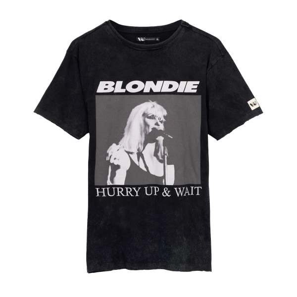 Blondie Unisex Vuxen Skynda och vänta T-shirt XL Svart/Vit Black/White XL