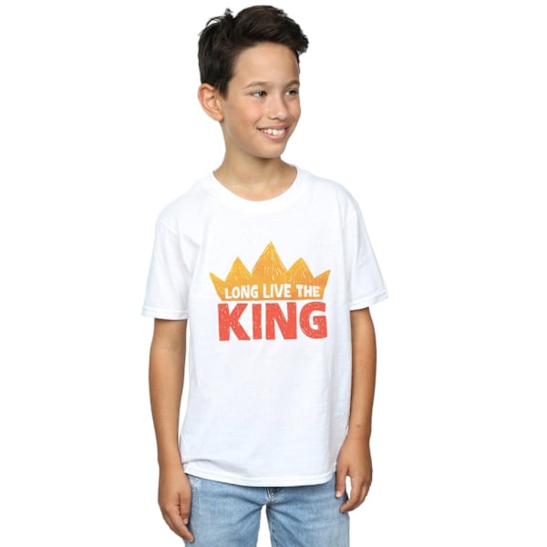 Disney Boys The Lion King Movie Long Live The King T-Shirt 5-6 White 5-6 Years