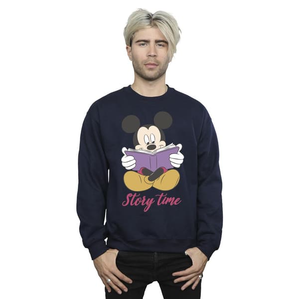 Disney Herr Mickey Mouse Story Time Sweatshirt S Marinblå Navy Blue S