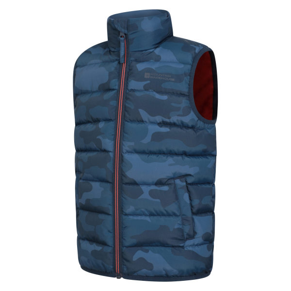 Mountain Warehouse Barn/Barn Rocko Camouflage Vadderad Gilet Petrol 7-8 Years