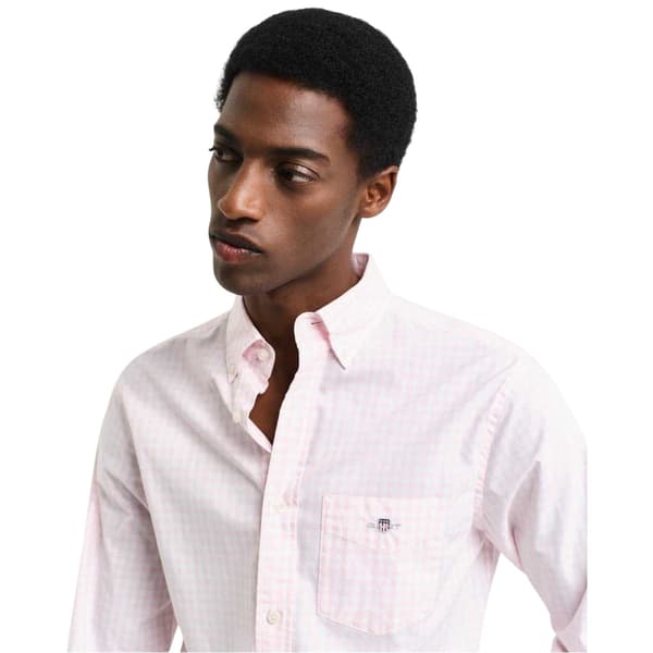 Gant Herrskjorta Gingham Regular L Ljusrosa Light Pink L