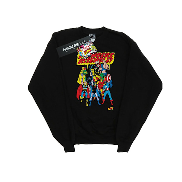 Marvel Comics Herr Avengers Assemble Sweatshirt 5XL Svart Black 5XL