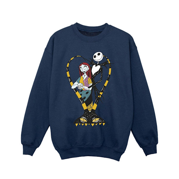 The Nightmare Before Christmas Girls Heart Jack Sweatshirt 5-6 Navy Blue 5-6 Years