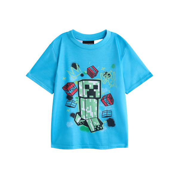 Minecraft Pojkar Creeper Lång Pyjamas Set (2-pack) 9-10 År B Blue/Black/Green 9-10 Years