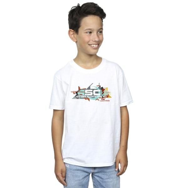 Disney Boys Lightyear Star Command Graphic Title T-Shirt 12-13 White 12-13 Years