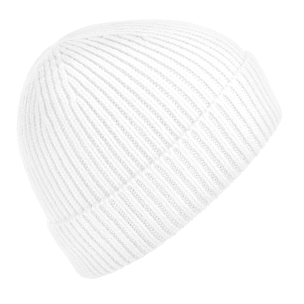 Beechfield Unisex Ribbstickad Mössa En Storlek Vit White One Size