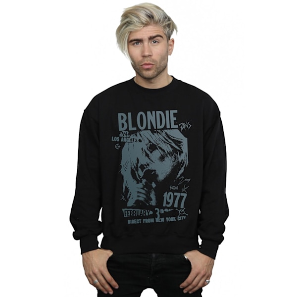 Blondie Mens Tour 1977 Brösttröja L Svart Black L