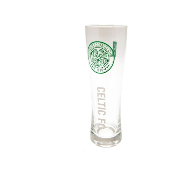 Celtic FC Wordmark Pint Glas En Storlek Klar Clear One Size