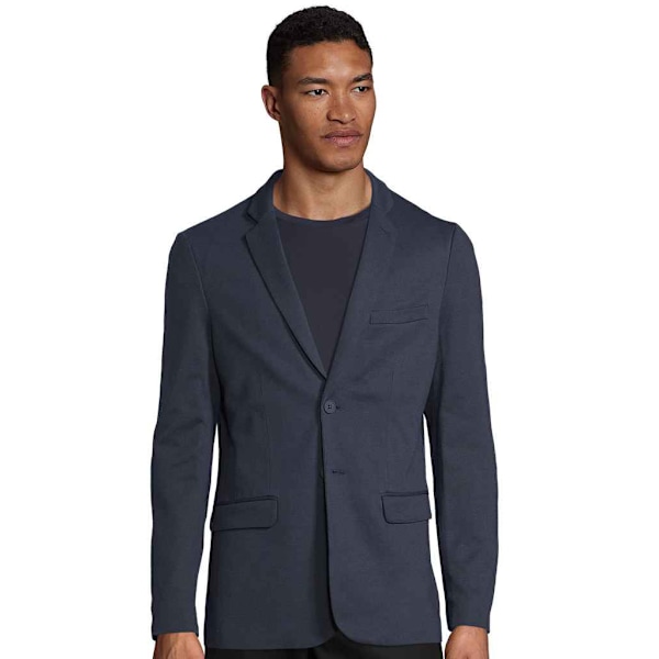 NEOBLU Herr Marcel Pique Blazer 52 Nattsvart Night Blue 52