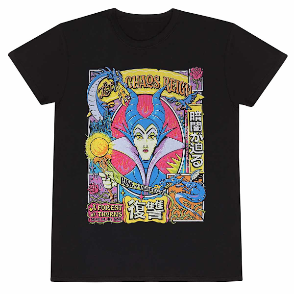 Disney Unisex Vuxen Låt Kaos Regera Maleficent T-shirt M Svart Black M