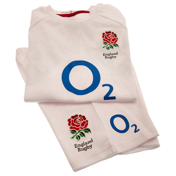 England RFU Baby Home Kit T-Shirt & Shorts Set 9-12 månader Vit White 9-12 Months