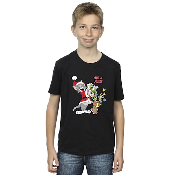 Tom & Jerry Pojkar Jul Ren T-shirt 3-4 År Svart Black 3-4 Years