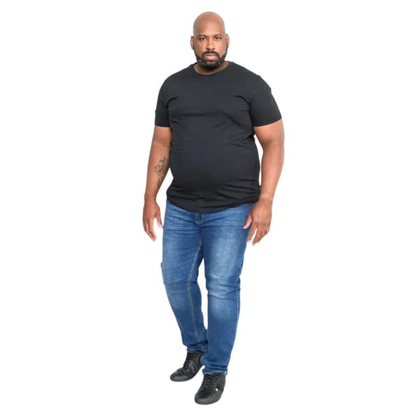 Duke Herr Smart kammad bomull Kingsize T-shirt (5-pack) 6X Black 6XL