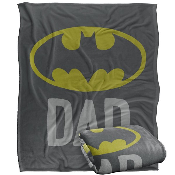 Batman Pappa Logotyp Filt One Size Flerfärgad Multicoloured One Size