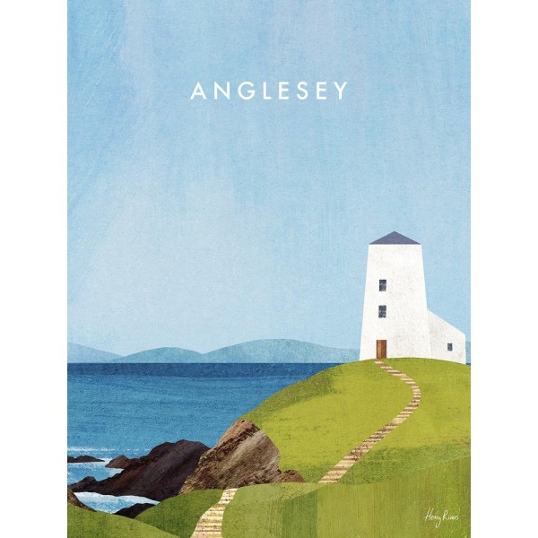 Henry Rivers Anglesey Twr Mawr Lighthouse Canvas Print 50cm x 4 Multicoloured 50cm x 40cm