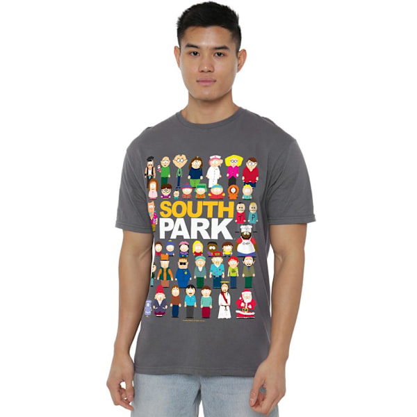 South Park Herr T-shirt med Hela Ensemblen M Gråmelerad Charcoal M