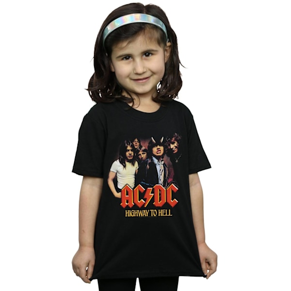 ACDC Girls Highway To Hell Group Bomull T-shirt 7-8 år Svart Black 7-8 Years