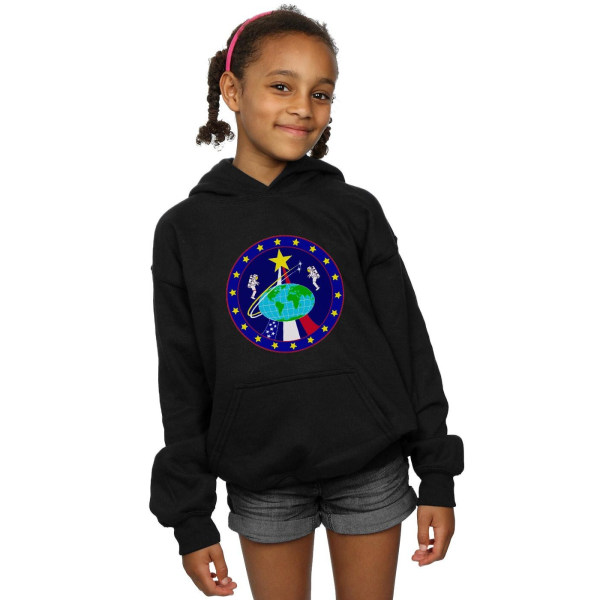 NASA Girls Classic Globe Astronauts Hoodie 9-11 år Svart Black 9-11 Years