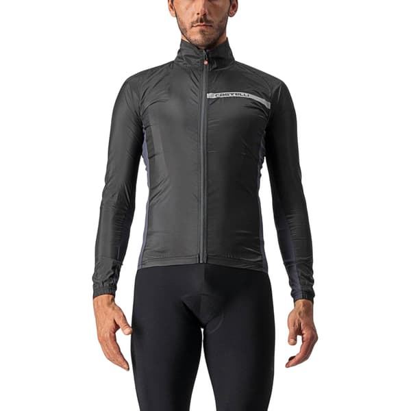 Castelli Herr Squadra Cykeljacka XL Ljus Svart Light Black XL