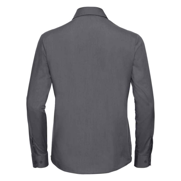 Russell Collection Dam/Damer Poplin Lätt-Skötsel Långärmad Convoy Grey 4XL