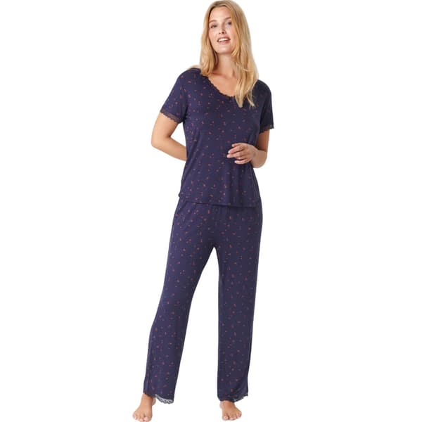 CCDK Copenhagen Dam/Dam Jasmin Blommig Pyjamabyxor 14 U Eclipse Grey 14 UK