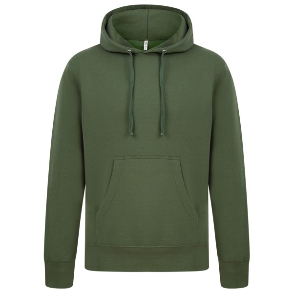 Casual Classics Ringspunnen hoodie i bomull för män XXL Militärgrön Military Green XXL