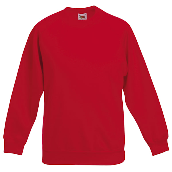 Fruit Of The Loom Barnkläder Unisex Raglanärm Sweatshirt (2-pack) Red 3-4