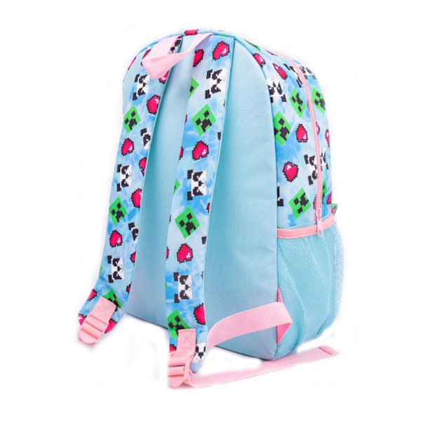 Minecraft Pixel Ryggsäck Set One Size Blå/Rosa Blue/Pink One Size