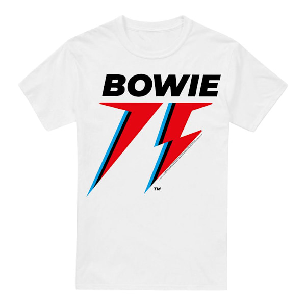 David Bowie Herr 75 Logotyp T-Shirt M Vit White M