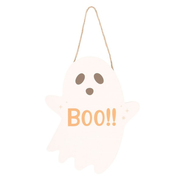 Something Different Boo Ghost Plaque En Storlek Off White Off White One Size