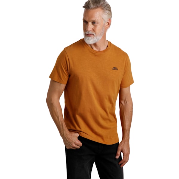 Weird Fish Mens Logo Organic Cotton T-Shirt S Caramel Caramel S