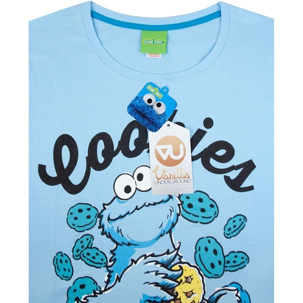 Sesame Street Dam/Dam Cookie Monster Pyjamas Set L Blå Blue L