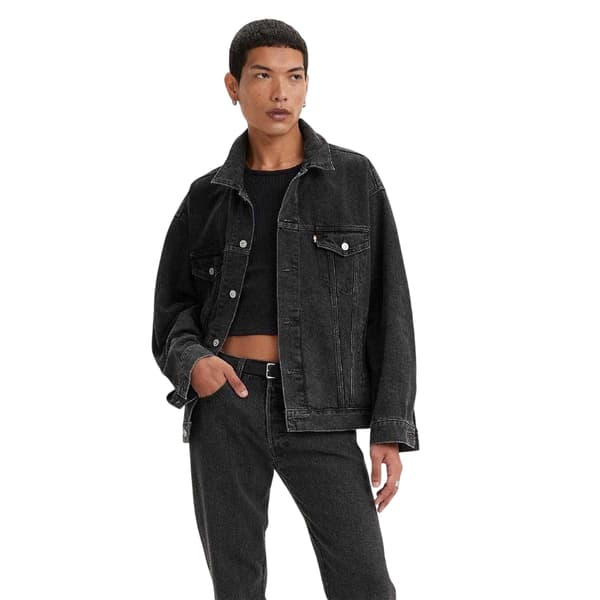 Levis Herr Liberation Denim Trucker Jacka M Svart Black M