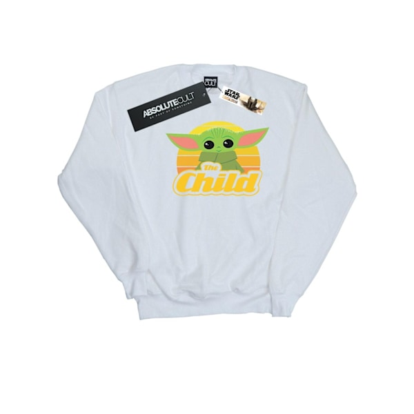 Star Wars Boys The Mandalorian The Child Retro Sweatshirt 3-4 år White 3-4 Years